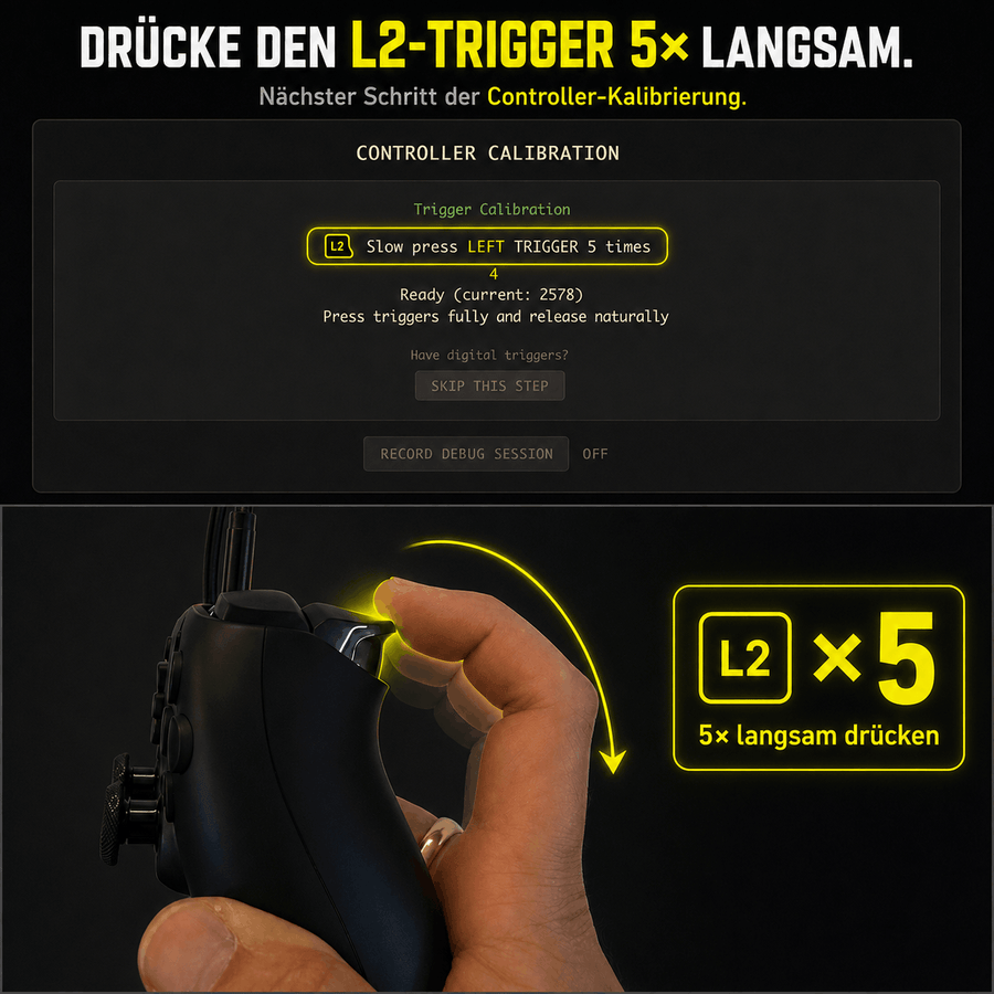 Trigger kalibrieren (2/3)