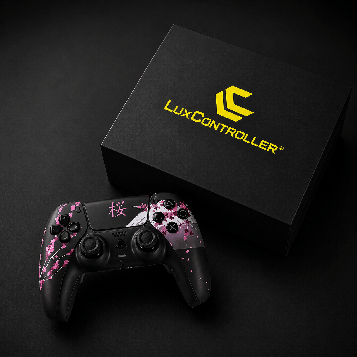 PS5 Custom Controller im Black Sakura Design