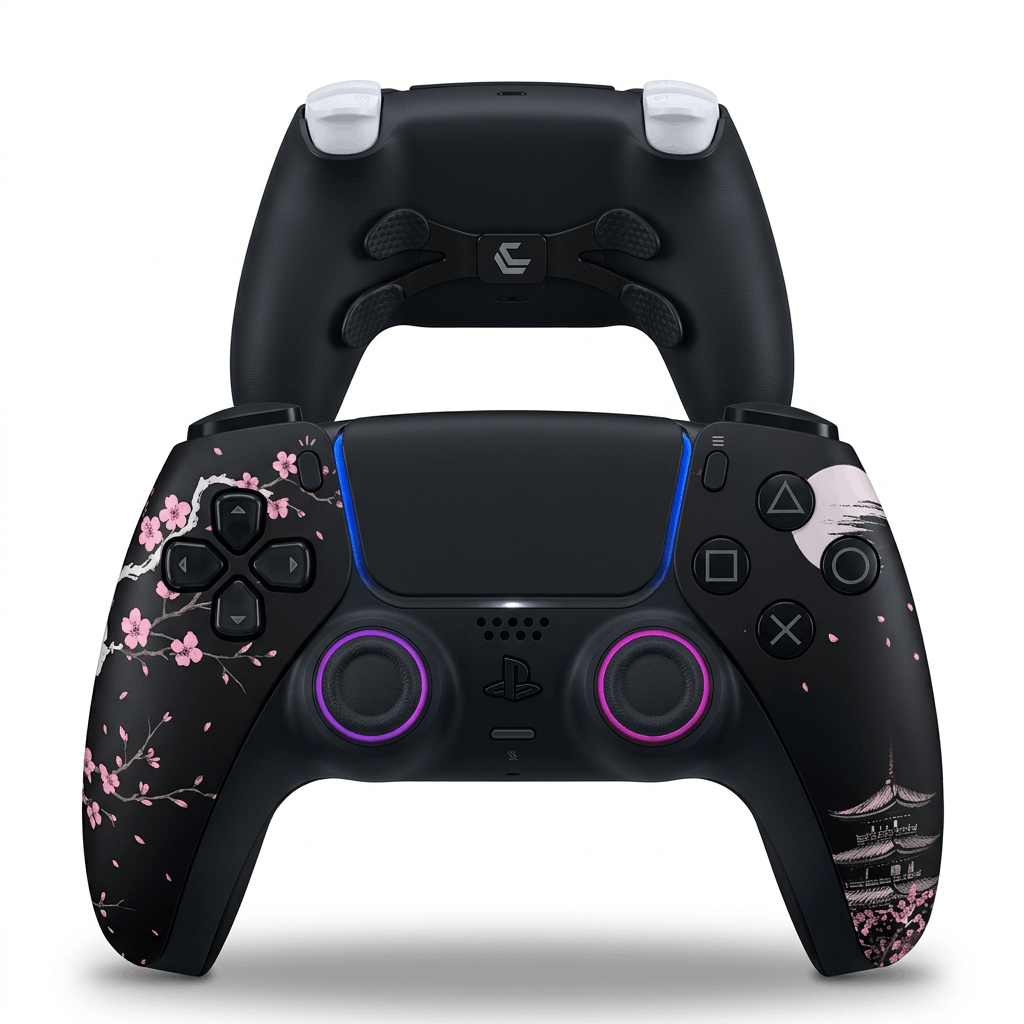 PS5 Lux Custom Controller – Sakura BlackV1 | Certified
