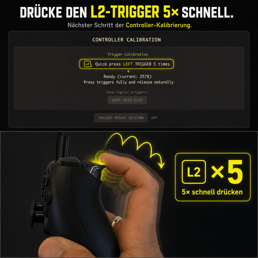 Trigger kalibrieren (1/3)