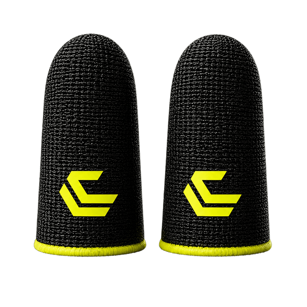 LuxController Performance Thumb Sleeves für Controller Gaming in Schwarz mit neongelbem LC-Logo